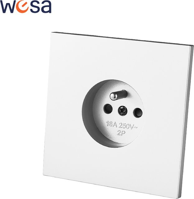 WESA Skin Sensation Unterputz-Steckdose aus Kunststoff in Weiß, Flammhemmend, 250V - Bild 1