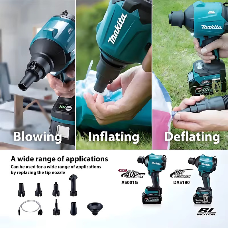 Makita DAS180 Akku-Multifunktionsgerät 18V bürstenlos als Staubsauger, Wasch- und Blasgerät in Petrol - Bild 4
