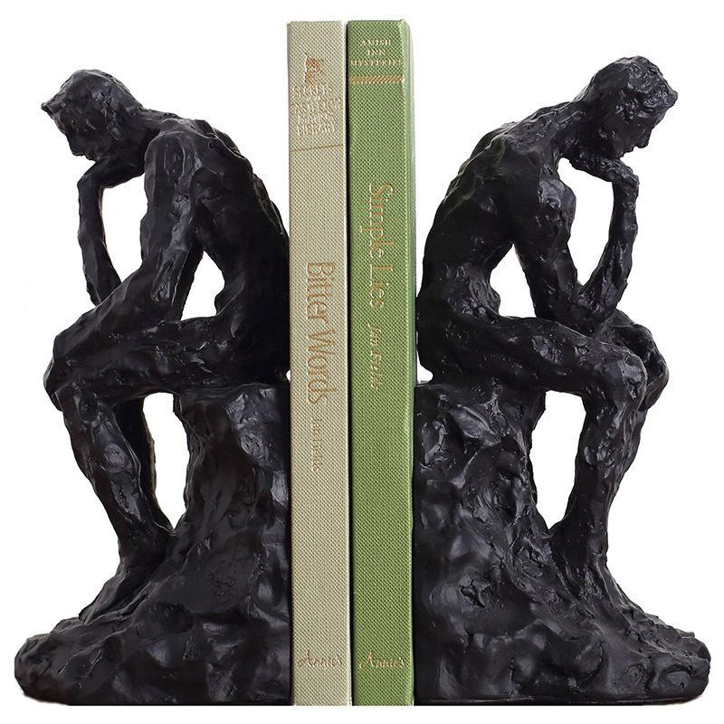 Yiran Furniture Abstrakter Denker Buchhalter aus Harz als dekoratives Ornament für Schreibtisch und Arbeitszimmer in Schwarz oder Weiß - Bild 4