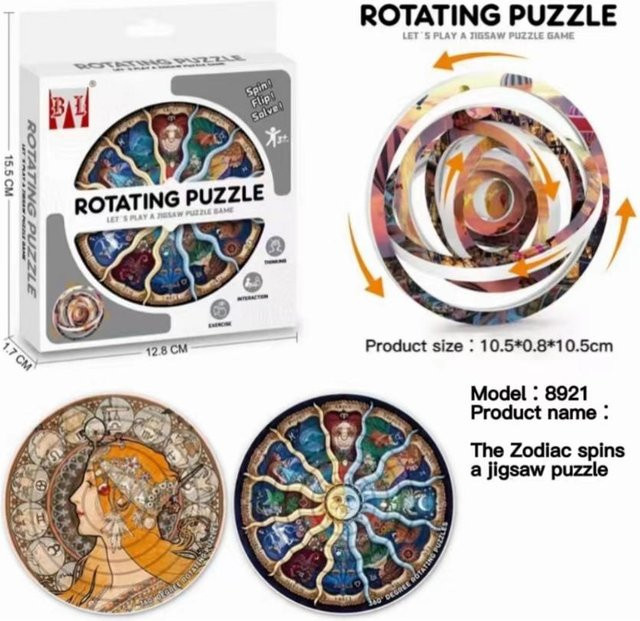 Linyi toy Rotierendes Puzzlespiel 360° gelb - Bild 1