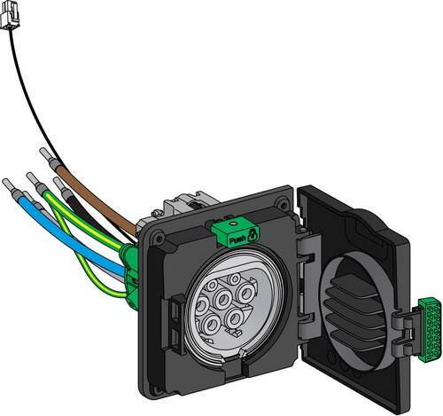 Schneider Electric eMobility Ladesteckdose Typ 2 32A Schwarz EVP1HSM23 - Bild 1