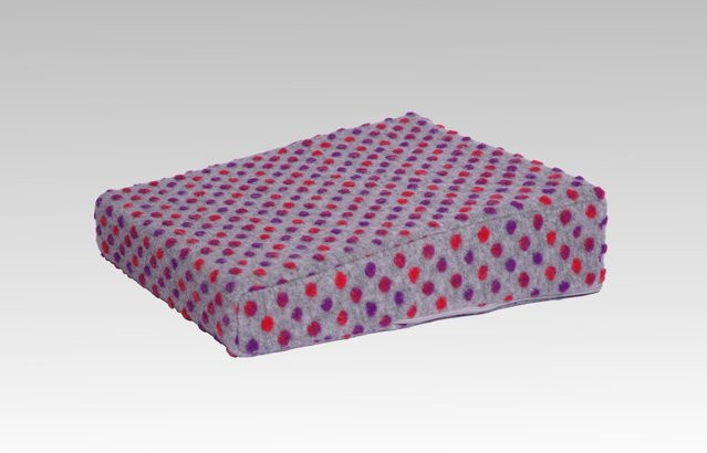 Linke Licardo Keilkissen Aufstehhilfe aus Wolle mit Noppen, Mehrfarbig, B/T/H: 40 x 40 x 10/6 cm - Bild 1