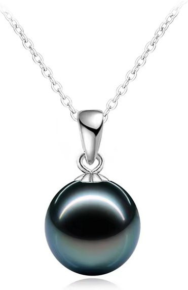 Anhänger 925 Silber, schwarze Tahiti-Perle, Damen - Bild 1