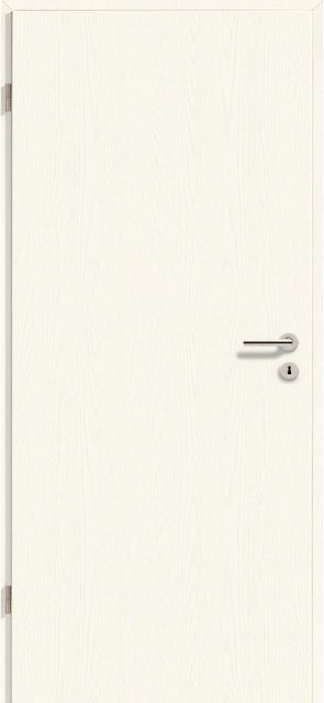 Zimmertür GetaDoor Dekor Esche Weiß Modern DIN Links B: 98,5 cm, H: 198,5 cm - Bild 1