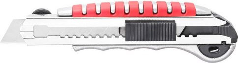 CONNEX Universalmesser mit Feststellrädchen in Schwarz, Silber und Rot aus Kunststoff und Metall - Bild 1