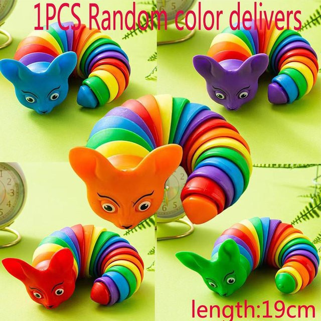 Fashnics Fidget-Schnecken-Spielzeug, 3D, bunt, sensorisches Spielzeug - Bild 1