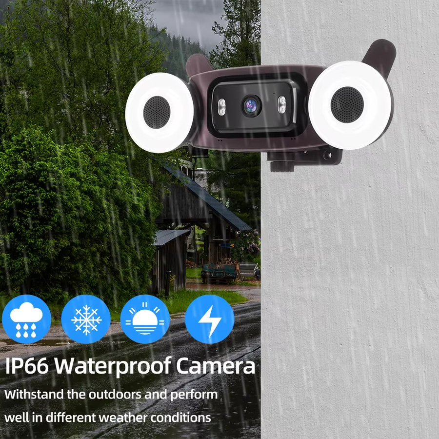 Overscam 5MP WLAN-Überwachungskamera mit Flutlicht, Farbnachtsicht und Zwei-Wege-Audio für den Außenbereich - Bild 3
