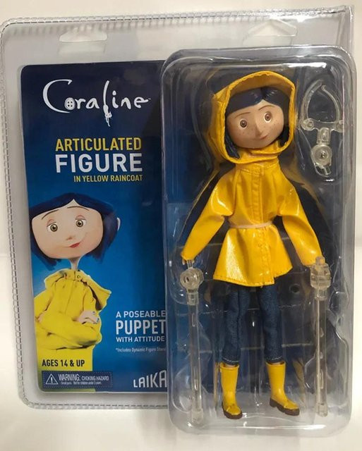 NECA Coraline Sammlerpuppe Regenmantel Version, schwarz, ab 18 Jahre - Bild 1