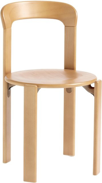HAY Rey Stuhl aus Buchenholz in Gold, stapelbar - Bild 1