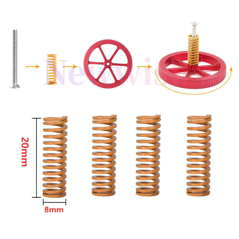Creality Ender 3 Federn Upgrade Kit für Hotbed Nivellierung in Rot für Ender 3, V2, Pro, S1, Pro, Plus, Neo und Max Neo 3D-Drucker - Bild 4