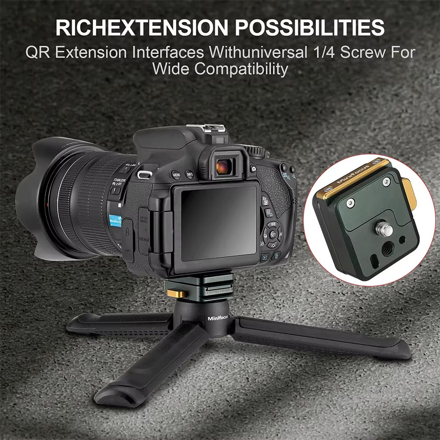 MINIFOCUS Arca Swiss Quick Release Mount Lock QR System Clamp Switch Kit in Schwarz für Stativ, Einbeinstativ und DJI Zhiyun Gimbal - Bild 6