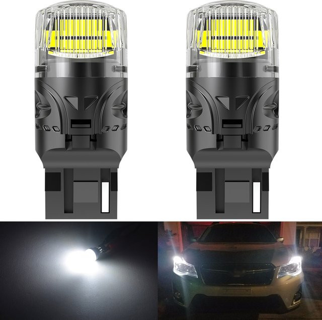 Katur 2er-Set T20 7440 W21W LED Ultrahelle Rückfahrscheinwerfer in Weiß 12V - Bild 1