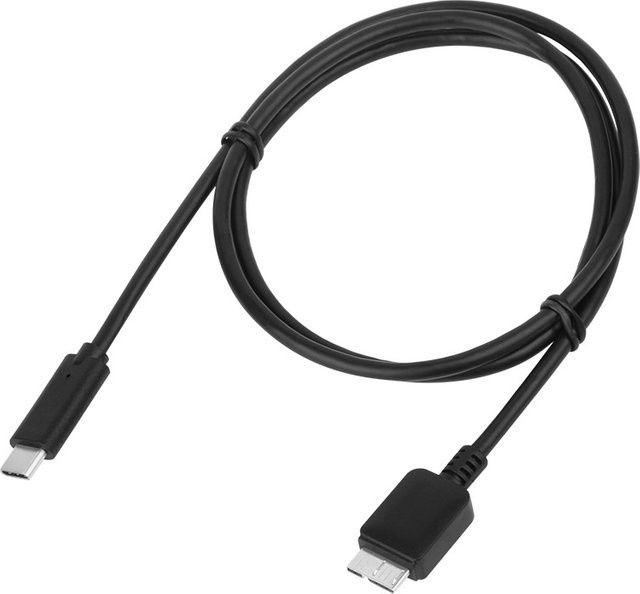 Ninth World USB 3.1 Typ-C auf USB 3.0 Micro B Kabel in Schwarz für externe Festplatten und Smartphones - Bild 1