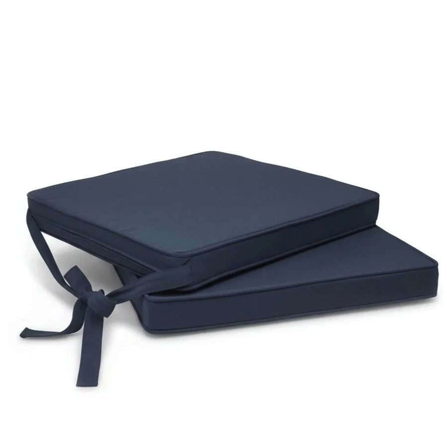 Beautissu Loft SK Stuhlkissen 2er Set Dunkelblau B: 45 cm, T: 40 cm, H: 5 cm - Bild 2