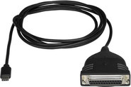 StarTech.com USB-C auf DB25 Parallel-Druckerkabel in Schwarz (ICUSBCPLLD25) - Bild 1