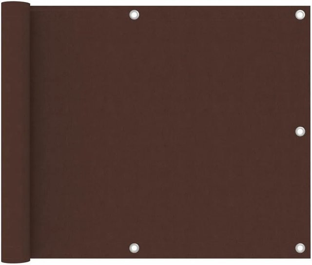 vidaXL Balkon-Sichtschutz aus PU-beschichtetem Oxford-Gewebe, Braun, Breite: 75 cm, Länge: 600 cm - Bild 1