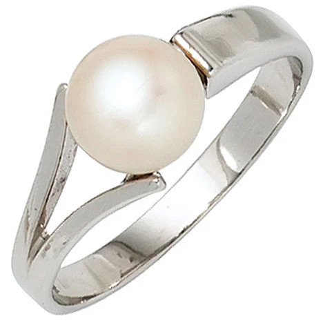 Colfem Ring 925 Silber, Perle, Damen, Größe 52 - Bild 1