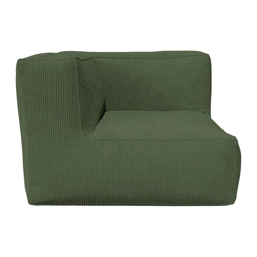 Sessel Noumara von Vente-unique mit gerader Rückenlehne in Grün Cord, Höhe: 95 cm - Bild 2