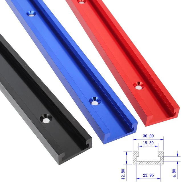 Aluminium T-Track Führungsschiene Blau für Holzbearbeitung und Tischkreissäge Werkbank - Bild 1