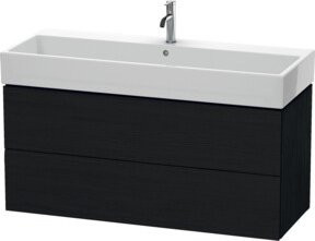 Duravit L-Cube Waschtischunterschrank wandhängend in Weiß, 2 Schubladen, B: 118,4 cm, T: 45,9 cm, H: 54,4 cm - Bild 1