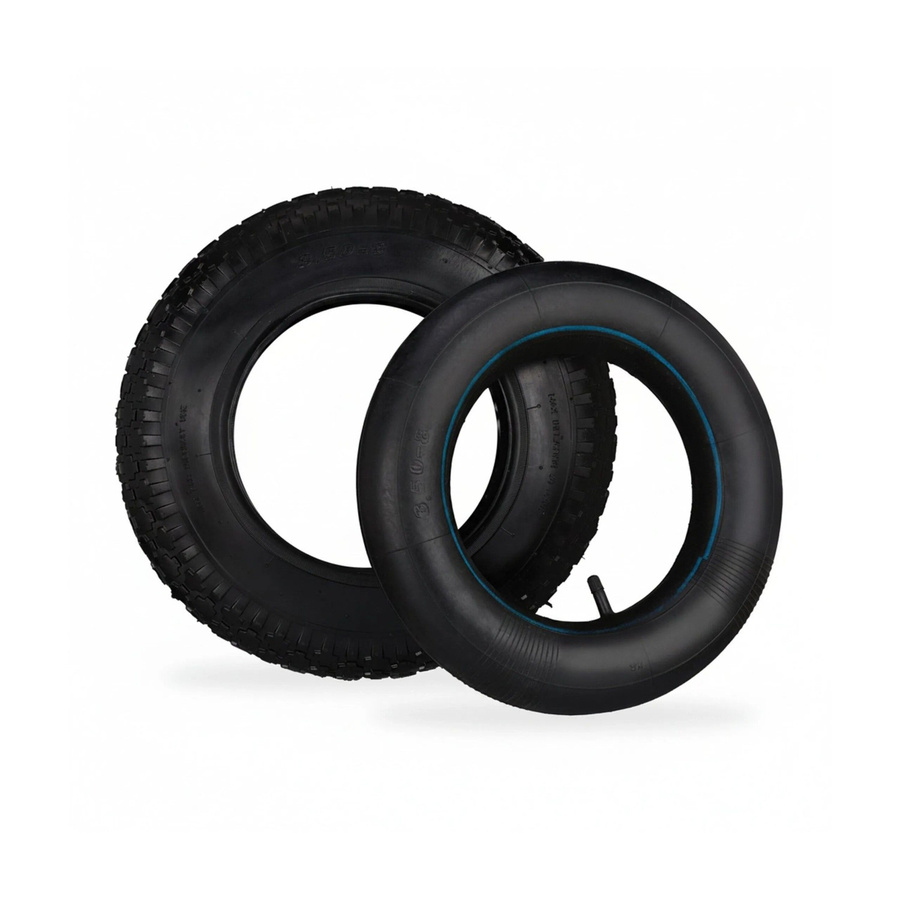 Relaxdays Sackkarrenreifen Set aus Gummi in Schwarz mit Schlauch, Durchmesser: 36,5 cm, Breite: 7,5 cm - Bild 2