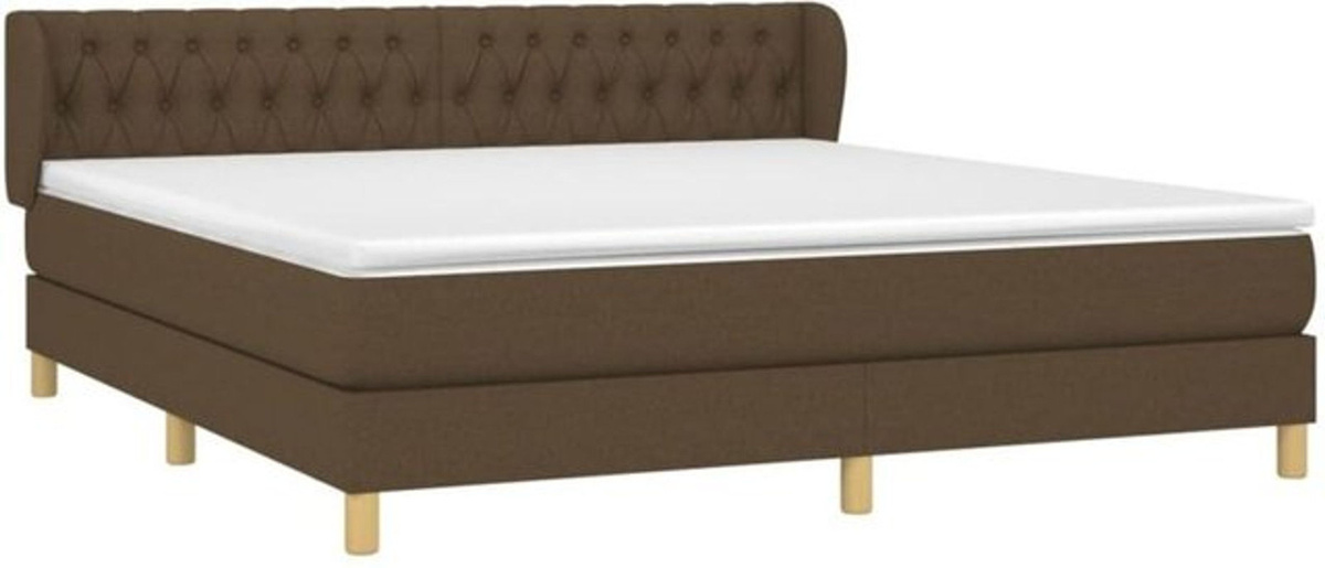 Vidaxl Boxspringbett mit Matratze in Braun aus Stoff und Holzwerkstoff, B/T: 180 x 200 cm - Bild 1