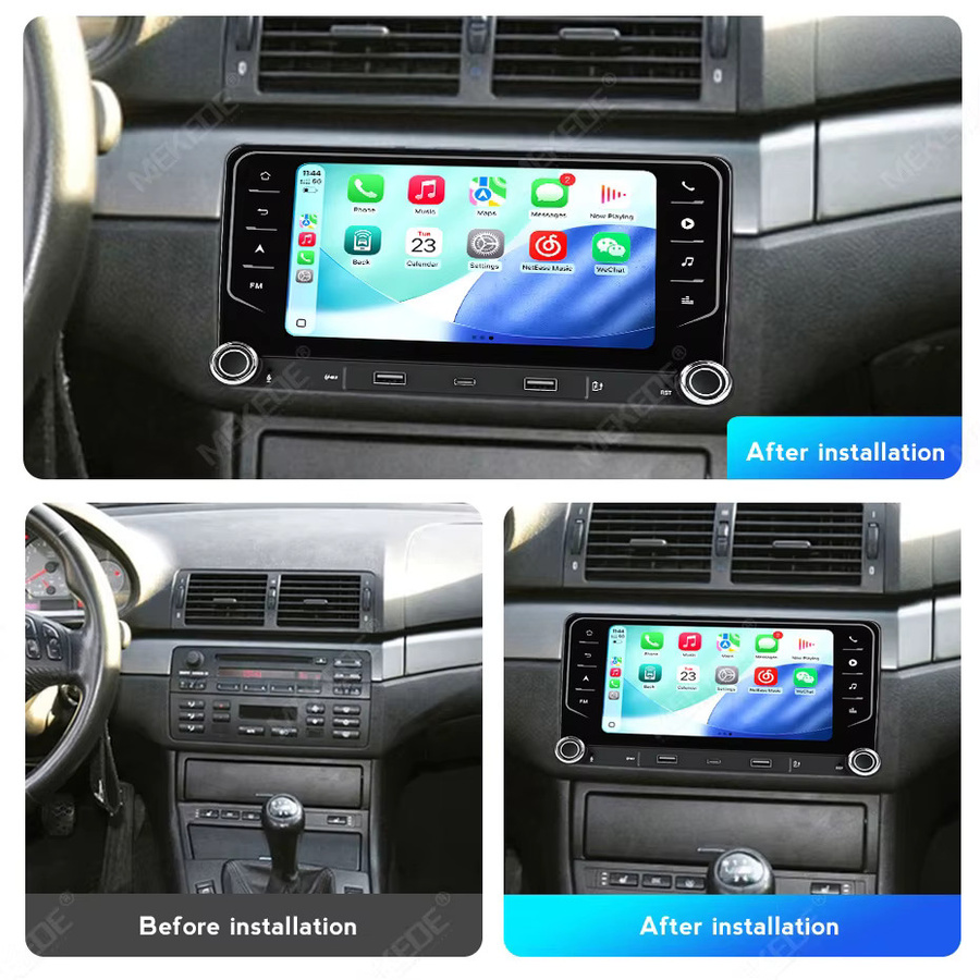 MEKEDE 7 Zoll Kabelloses Carplay Android 15 Auto-Radio mit 4G 64GB, WIFI, GPS-Navigation und DSP-System für BMW E46 M3 und Rover 75 in Schwarz - Bild 2