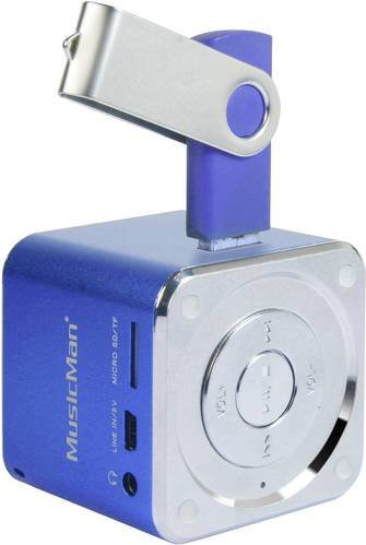 Technaxx MusicMan Mini Lautsprecher mit AUX, SD und USB in Blau - Bild 1