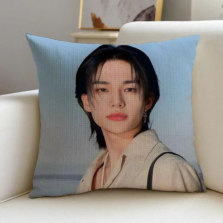 SKZ Kissenbezug H-Hyunjin aus Leinen mit unsichtbarem Reißverschluss, allergikerfreundlich, 30 x 30 cm - Bild 4