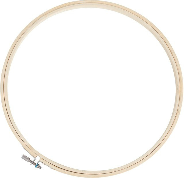 VBS Stickrahmen aus Holz in Beige, rund, Durchmesser: 27 cm - Bild 1