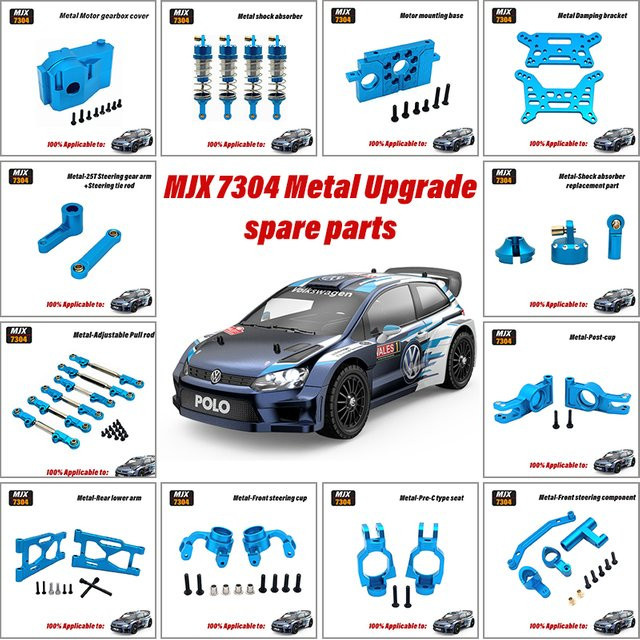 MJX RC Auto Metall-Upgrade-Ersatzteile, Hinterer Kugelgelenk, Lenkgestänge, Hinterer Unterer Arm, Stoßdämpfer Ersatzteile - Bild 1