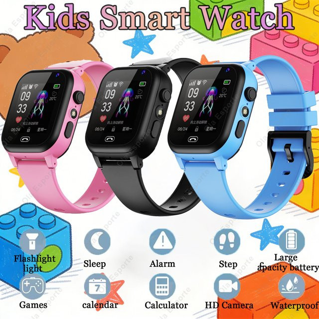 Ola Esporte Kinder Smartwatch in Pink mit GPS, HD-Anruf, Kamera und wasserdichter Funktion - Bild 1