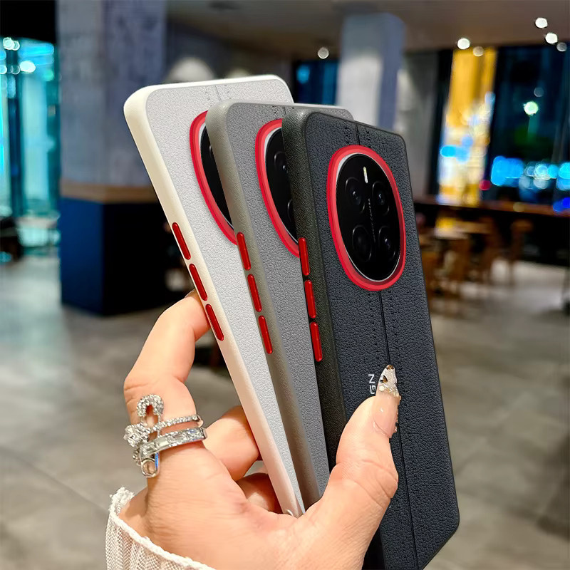 ELVEV Business PU-Leder Schutzhülle für Honor Magic 7 Pro, 7 Lite, X60 Pro, X9C, 7 RSR in Schwarz mit weicher TPU-Kante und ultradünner Abdeckung - Bild 2