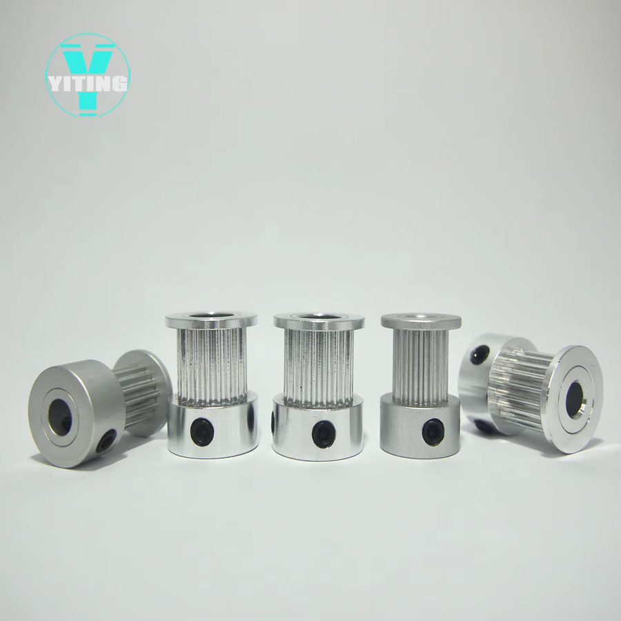 XMSJ Zahnriemenscheibe 2GT mit verschiedenen Zahnzahlen und Bohrungen in Silber für 3D-Drucker und CNC-Teile, Breite: 6 mm oder 10 mm - Bild 2