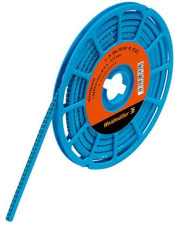Weidmüller Kennzeichnungsring CLI C 1-3 BL/SW 6 CD in Blau mit Aufdruck 6 und Außendurchmesser 2,5 bis 5 mm - Bild 1