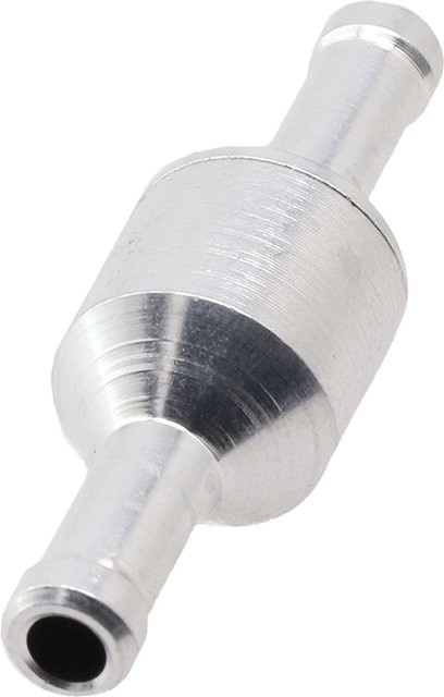 Verchromtes Inline-Rückschlagventil mit Aluminiumkopf in Silber, Druckbereich 0,2–6 bar - Bild 1