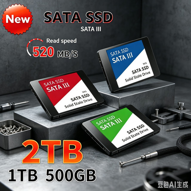Lenovo Original Solid State Drive 1TB SSD, SATA3, 2,5 Zoll, TLC, Schwarz und Grün - Bild 1