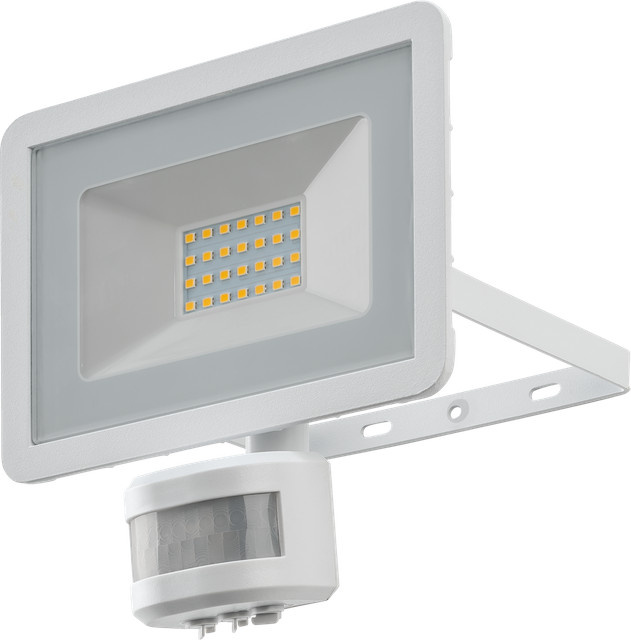 LIVARNO LED-Außenstrahler in Weiß mit Bewegungsmelder, Dämmerungssensor und Timer - Bild 1