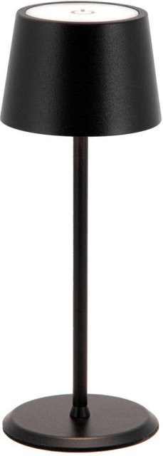 Securit Kabellose LED-Tischleuchte Monte-Carlo für Innen und Außen, Schwarz, B/T/H: 7,5 x 7,5 x 22 cm - Bild 1