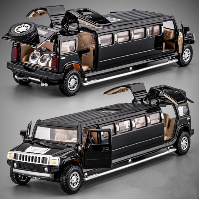 MAKEDA Hummer H2, Auto Modell, 1:32, Metall, mit Licht und Sound - Bild 1