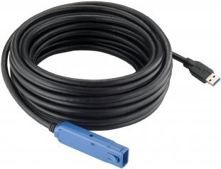EXSYS EX-1406 USB 3.2 Gen 1 Kabel USB A auf USB A, Schwarz, 10 m - Bild 1