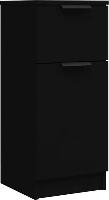 vidaXL Sideboard Schwarz Matt aus Holzwerkstoff B/T/H: 30 x 30 x 70 cm - Bild 1