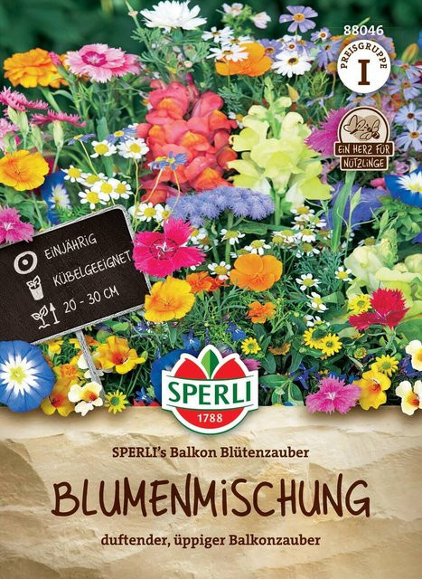 SPERLI Blumensamen-Mischung Balkon Blütenzauber, mehrfarbig - Bild 1