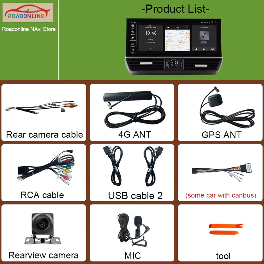 Roadonline Android 15 Autoradio für Porsche Cayenne 2010-2016 mit 12,3 Zoll Display, 12 GB RAM, 256 GB Speicher, Carplay, GPS-Navigation und Multimedia-Videoplayer in Schwarz - Bild 5
