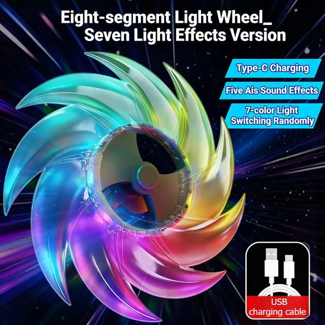 Binchi Fitness Bunte drehende Klinge, mit LED-Lichtern - Bild 1