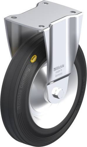 Blickle Bockrolle 3418 BH-RD 252R in Schwarz und Silber aus Stahl mit einem Rad-Durchmesser von 250 mm und einer Tragfähigkeit von max. 450 kg - Bild 1