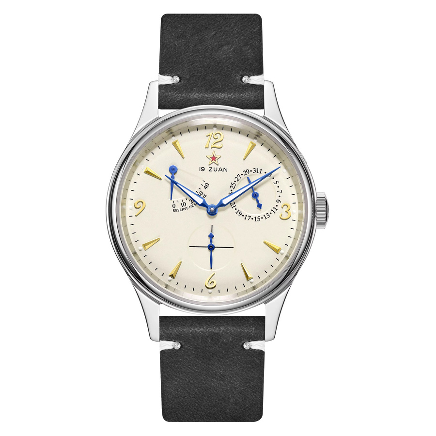 Seagull Pilotenuhr, Automatik, Edelstahl, Leder, 40 mm, Herren - Bild 2
