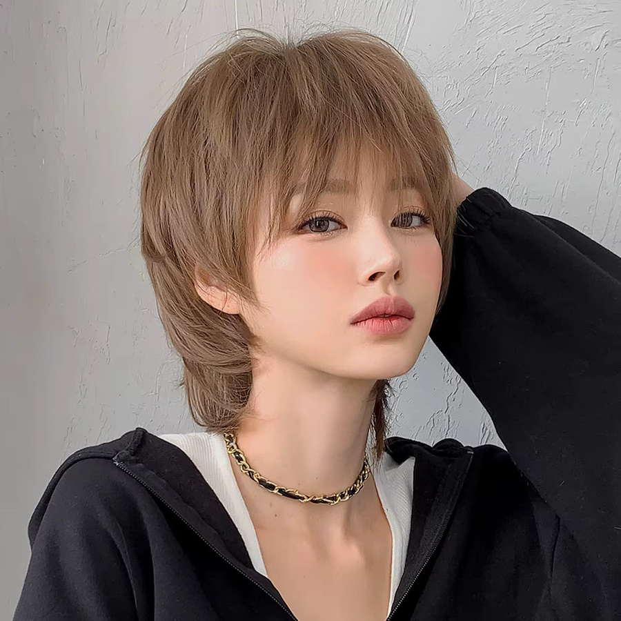 7JHH WIGS Perücke, Bob-Perücke, honigbraun, kurz, glatt, Damen - Bild 2