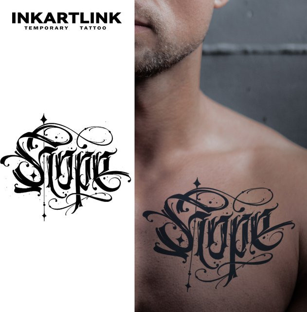 INKARTLINK Hoffnung Temporäre Tätowierung, wasserdicht, semi permanent - Bild 1
