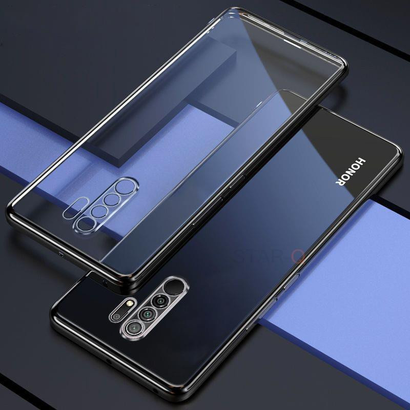 Transparente Silikon-Schutzhülle für Xiaomi Redmi Note 8 Pro mit galvanisiertem Stoßfänger - Bild 2